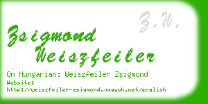 zsigmond weiszfeiler business card